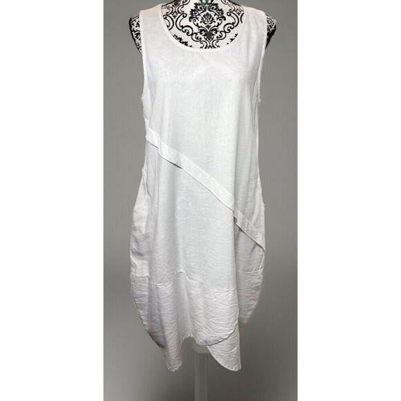 ANTHROPOLOGIE YIPINYICHU Dress Barrel Lagenlook Artsy Gypsy Boho Med Coastal - Picture 2 of 12